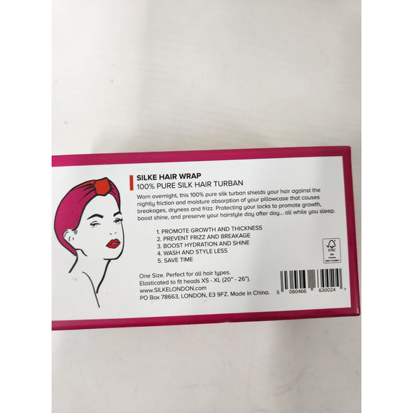 Silke Women s The Poppy 100% Mulberry Silk Hair Wrap/Bonnet, One Size (XS-XL)